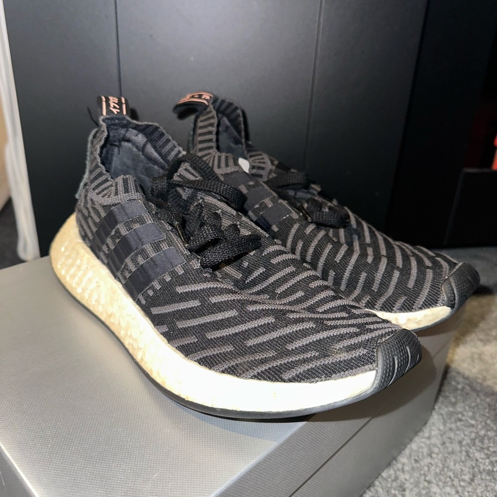 Adidas Black and Gray NMD Sneakers with Boost Midsole